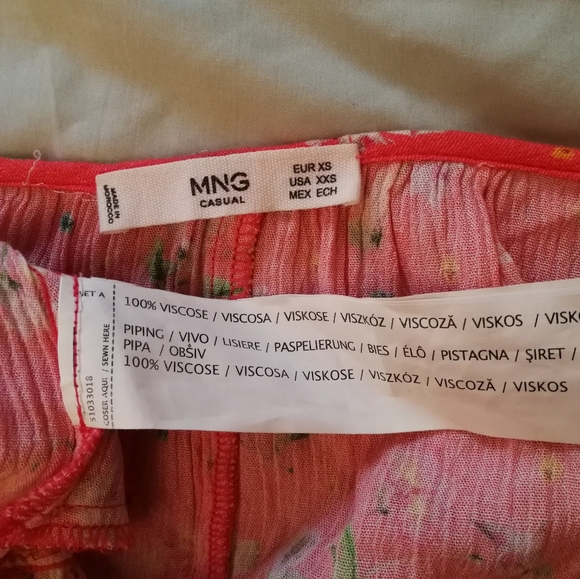 MNG orange floral romper XS - Picture 11 of 11